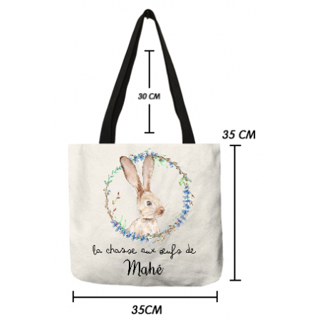 Sac Toile Pâques - pour chasse aux oeufs