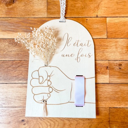 Support Bracelet de Naissance - Fleurs Séchées