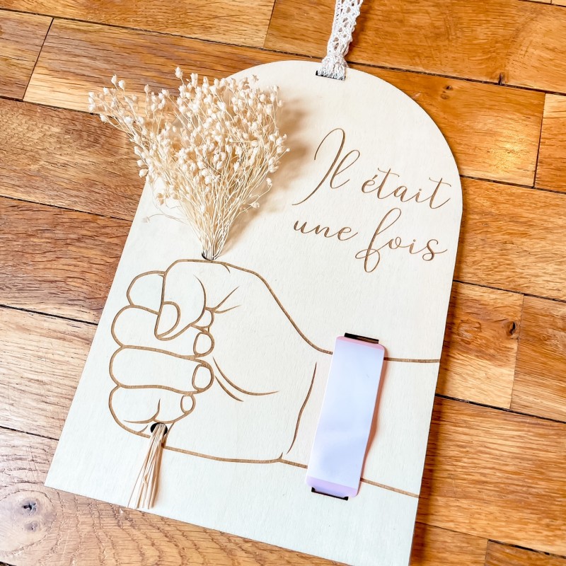 Support Bracelet de Naissance - Fleurs Séchées