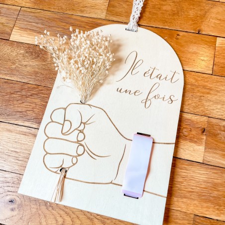 Support Bracelet de Naissance - Fleurs Séchées