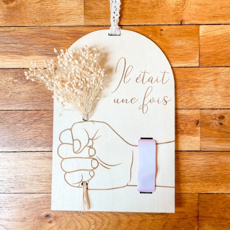 Support Bracelet de Naissance - Fleurs Séchées