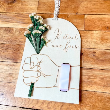 Support Bracelet de Naissance - Fleurs Séchées