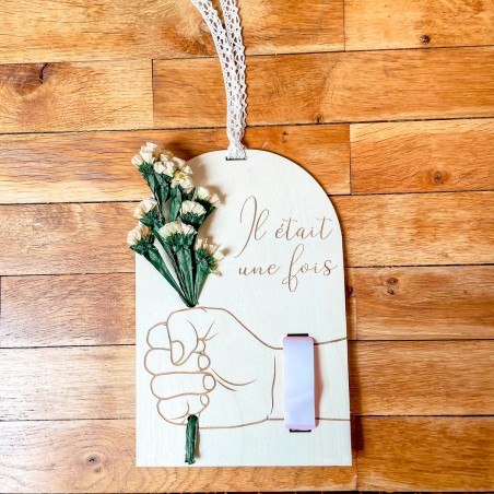 Support Bracelet de Naissance - Fleurs Séchées