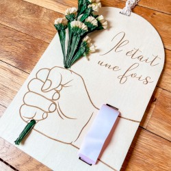 Support Bracelet de Naissance - Fleurs Séchées 2