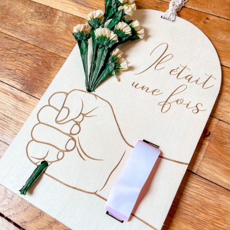 Support Bracelet de Naissance - Fleurs Séchées