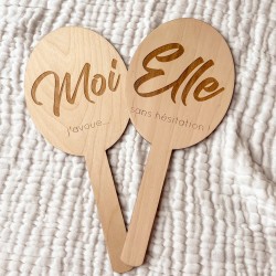 Duo de Pancartes Elle / Lui - Jeu des mariés 2