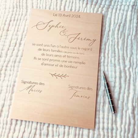 Certificat d'Union / Mariage