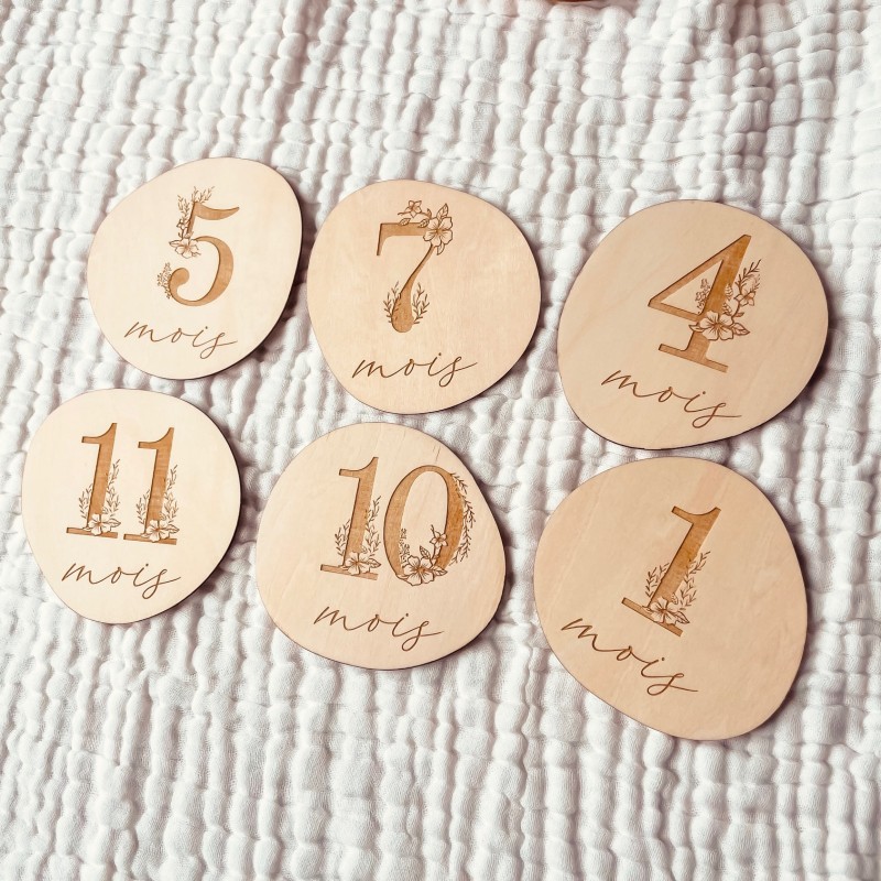 Cartes étapes en Bois - 1ère année - Galets Koishi