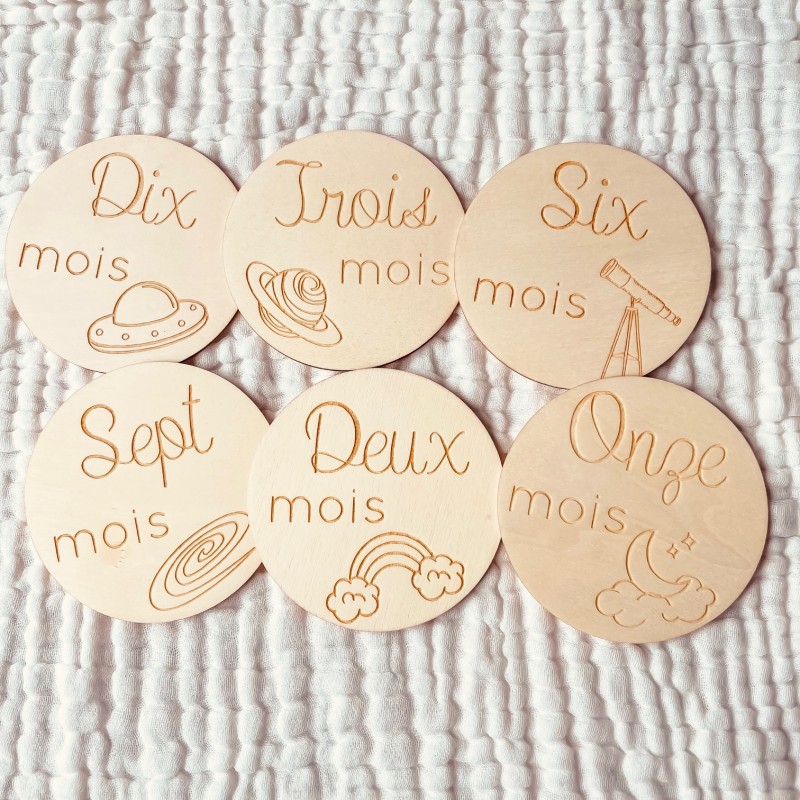 1ère Année - Cartes étapes en Bois - Espace