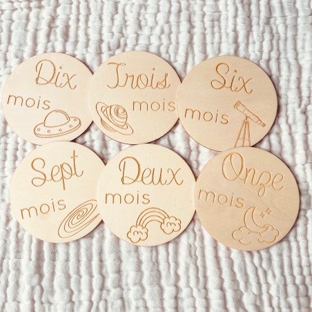 1ère Année - Cartes étapes en Bois - Espace