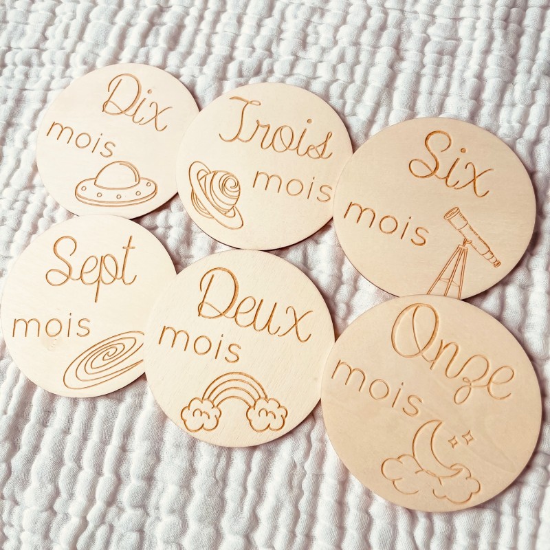 1ère Année - Cartes étapes en Bois - Espace