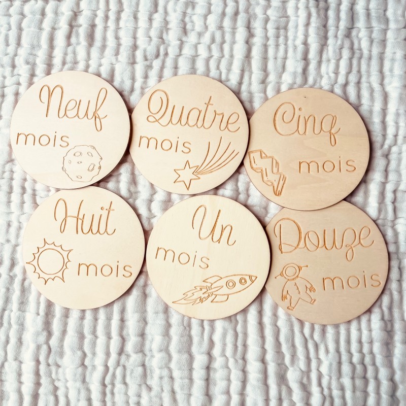 1ère Année - Cartes étapes en Bois - Espace