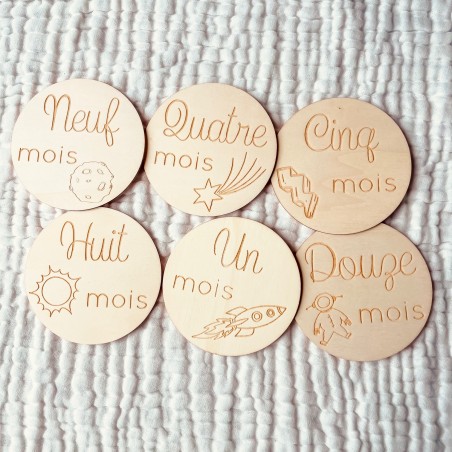 1ère Année - Cartes étapes en Bois - Espace