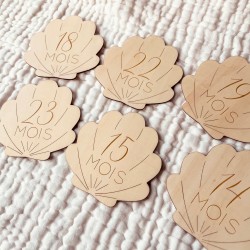 Cartes étapes en Bois - 2ème année - Coquillage 2