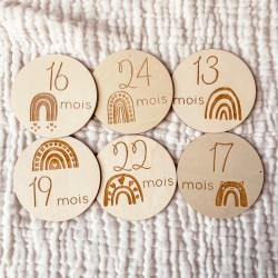 2ème Année - Cartes étapes en Bois - Arc en Ciel 2
