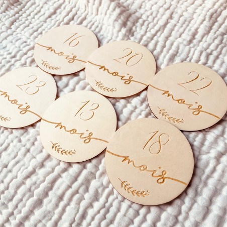 2ème Année - Cartes étapes en Bois - Lignes