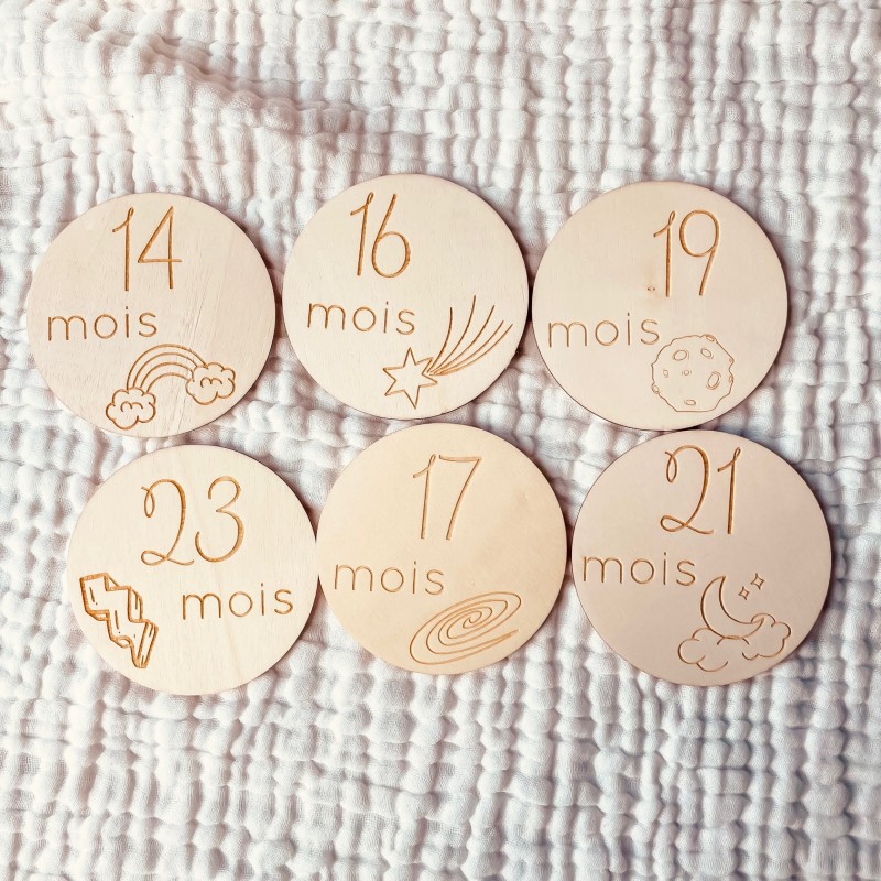 2ème Année - Cartes étapes en Bois - Espace