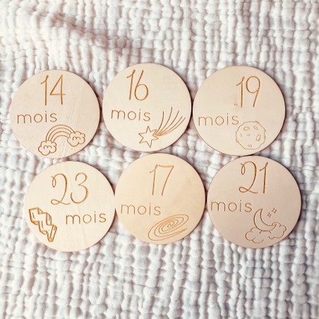 2ème Année - Cartes étapes en Bois - Espace