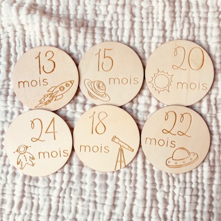 2ème Année - Cartes étapes en Bois - Espace