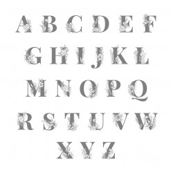 Médaillon en Bois - Lettre Fleurie 2