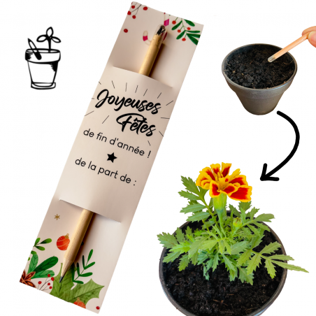 Crayon à planter – Cadeau Joyeuses Fêtes original 🎄