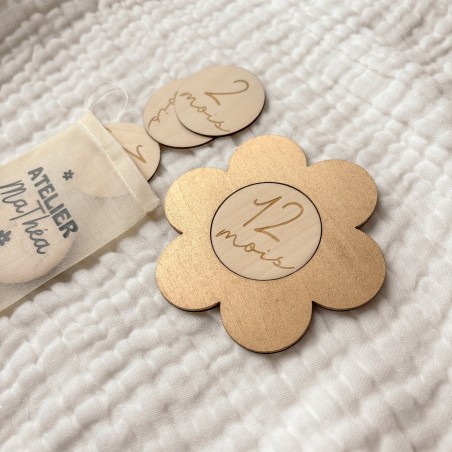 Carte Étapes Fleur – Mois Interchangeables