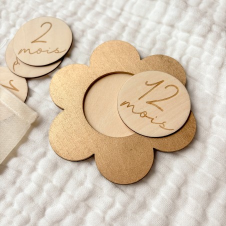 Carte Étapes Fleur – Mois Interchangeables