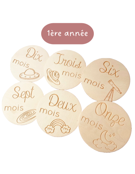1ère Année - Cartes étapes en Bois - Espace