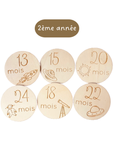 2ème Année - Cartes étapes en Bois - Espace