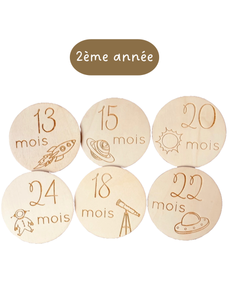 2ème Année - Cartes étapes en Bois - Espace