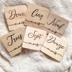 Cartes étapes en Bois - 1ère année - Carré