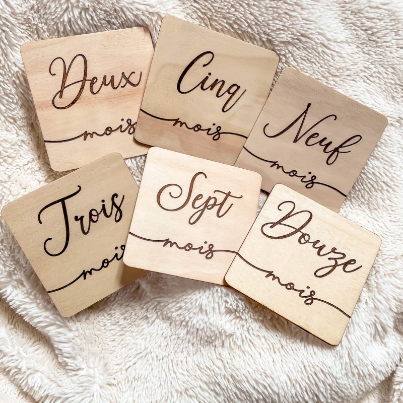 Cartes étapes en Bois - 1ère année - Carré