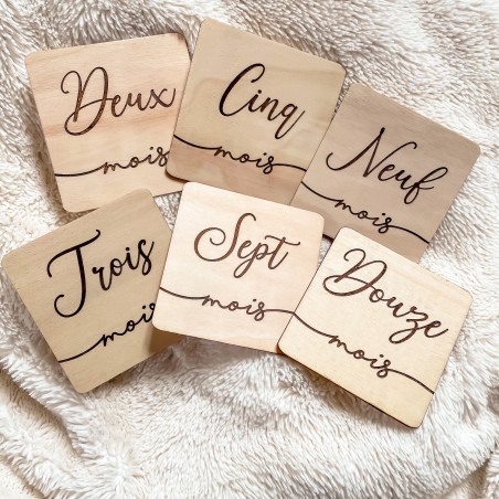 Cartes étapes en Bois - 1ère année - Carré