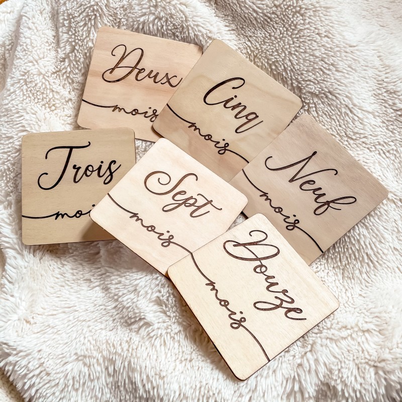 Cartes étapes en Bois - 1ère année - Carré